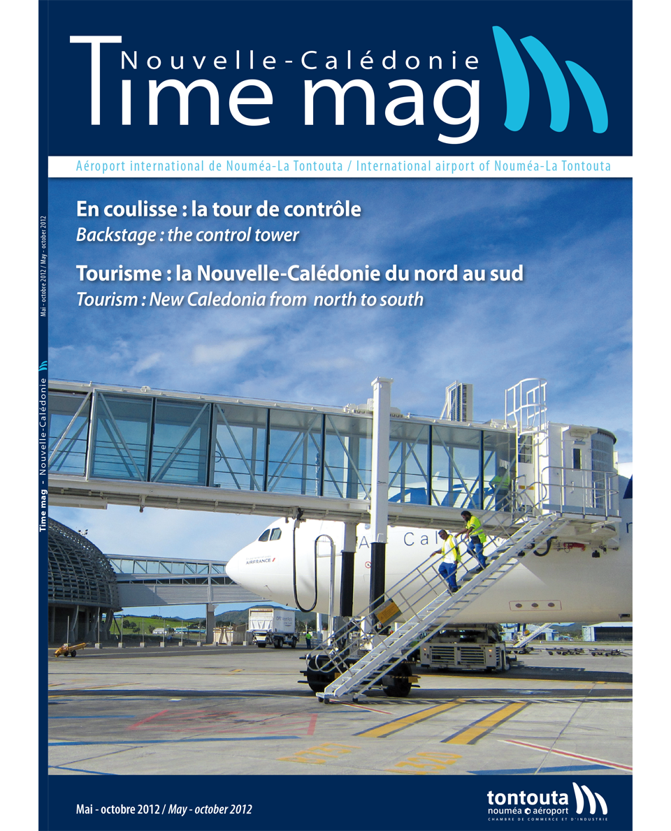 Time mag, magazine de l'aéroport international Nouméa-La Tontouta