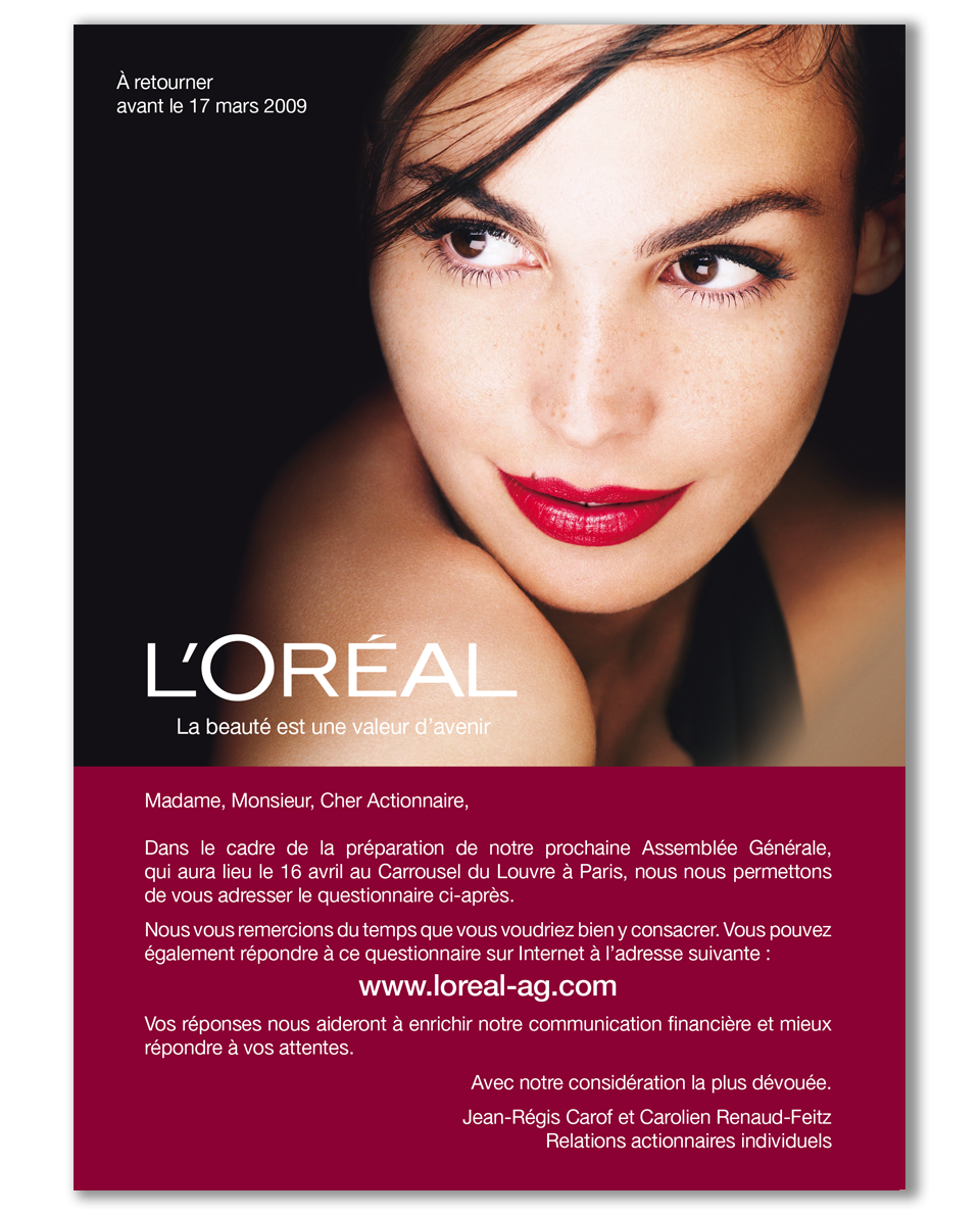 L'Oréal - Consultation des actionnaires 2009